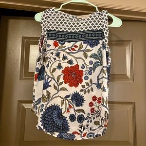 Loft Multi-Colored Floral Blouse